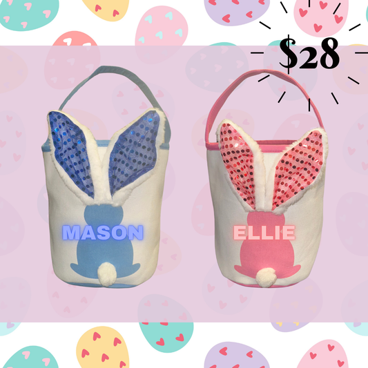 Personalized Light-Up Easter Bunny Basket