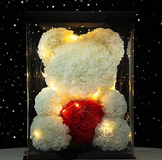 White Rose Bear - Mini